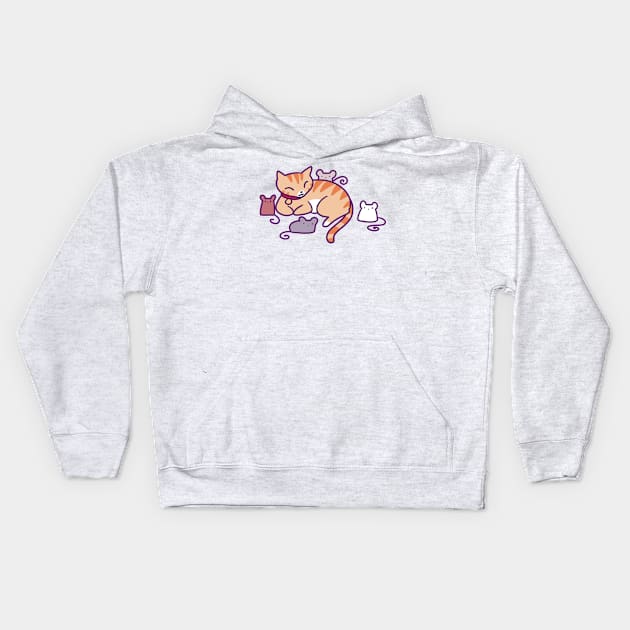 Mice and Tabby Kids Hoodie by saradaboru